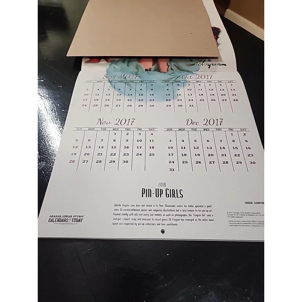 Orange Circle Studio Calendars For Today 2018 Pin-up Calendar KG